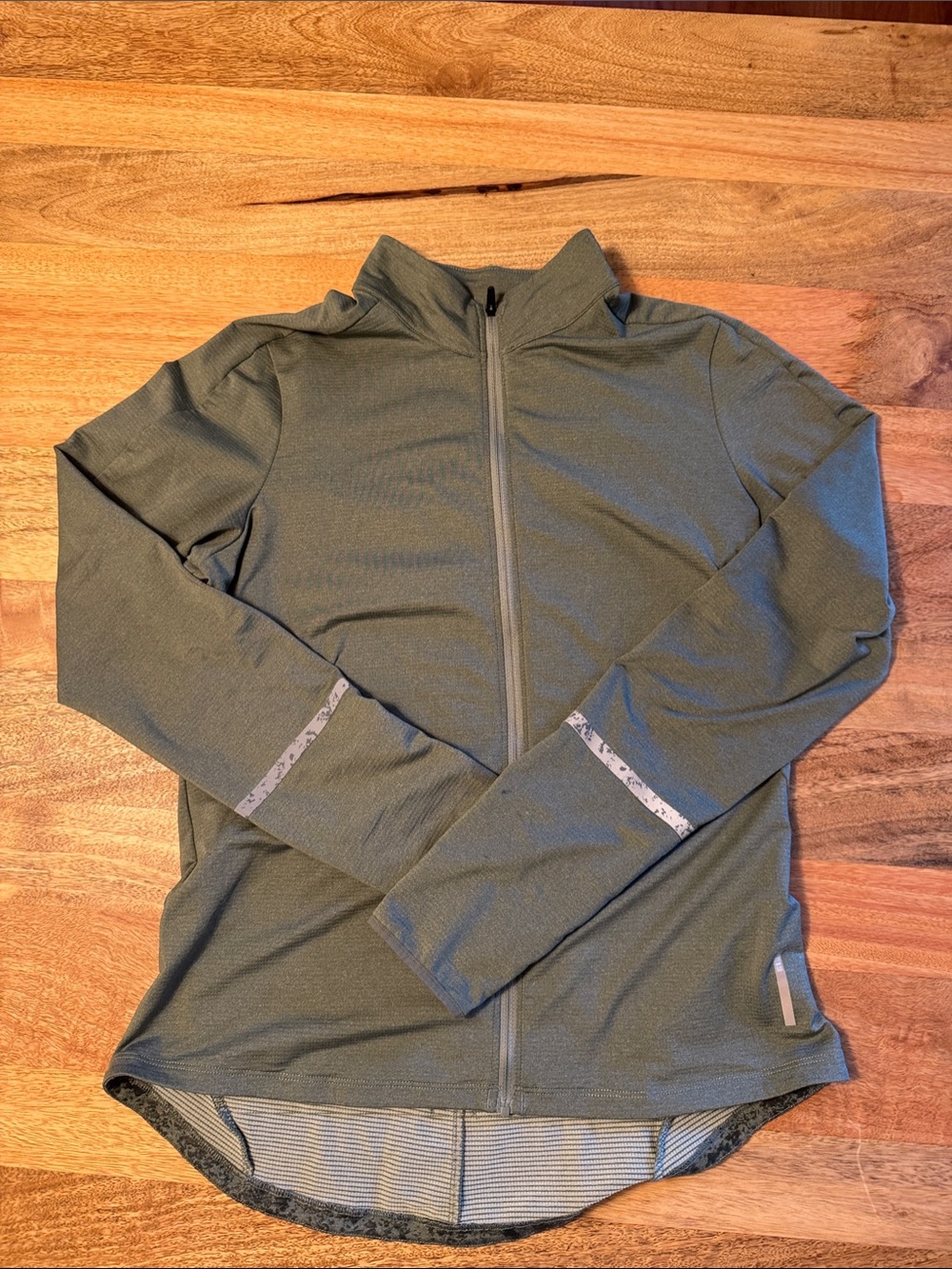 REI Lightweight Green Full-Zip Cycling Jersey
